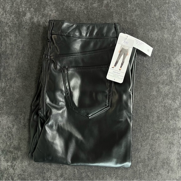 NWT Joie Black Faux Leather Pants - Picture 8 of 10
